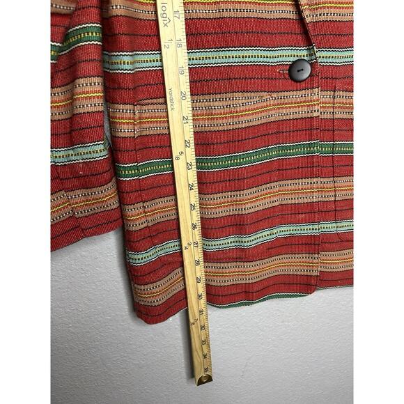 Vintage Central Falls Jacket Multicolor Blazer Geometric Striped Colorful Small - Picture 6 of 10